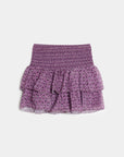 02. 02 jupe mini imprimee fluide a volants taille smockee image 3
