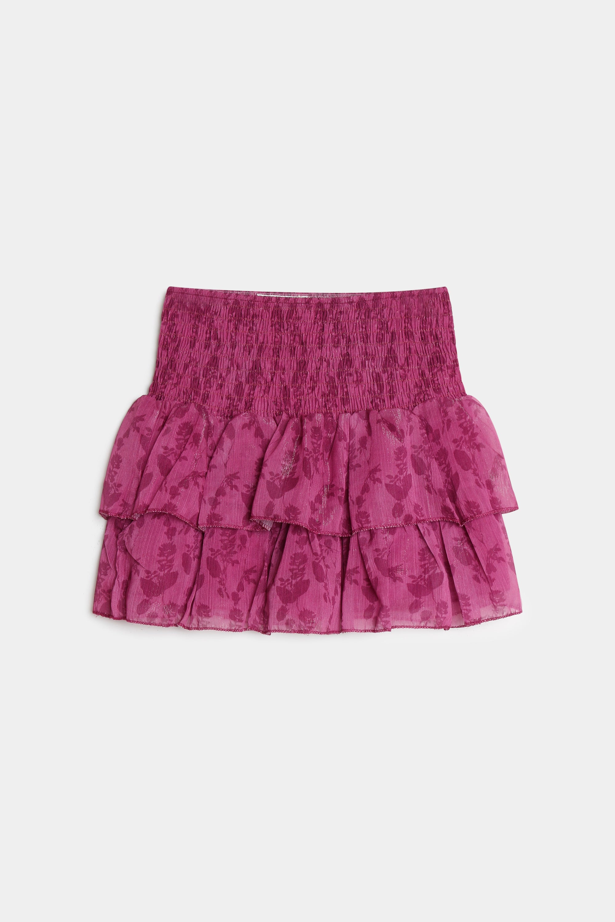 02. 02 jupe a volants florale taille haute smockee image 3