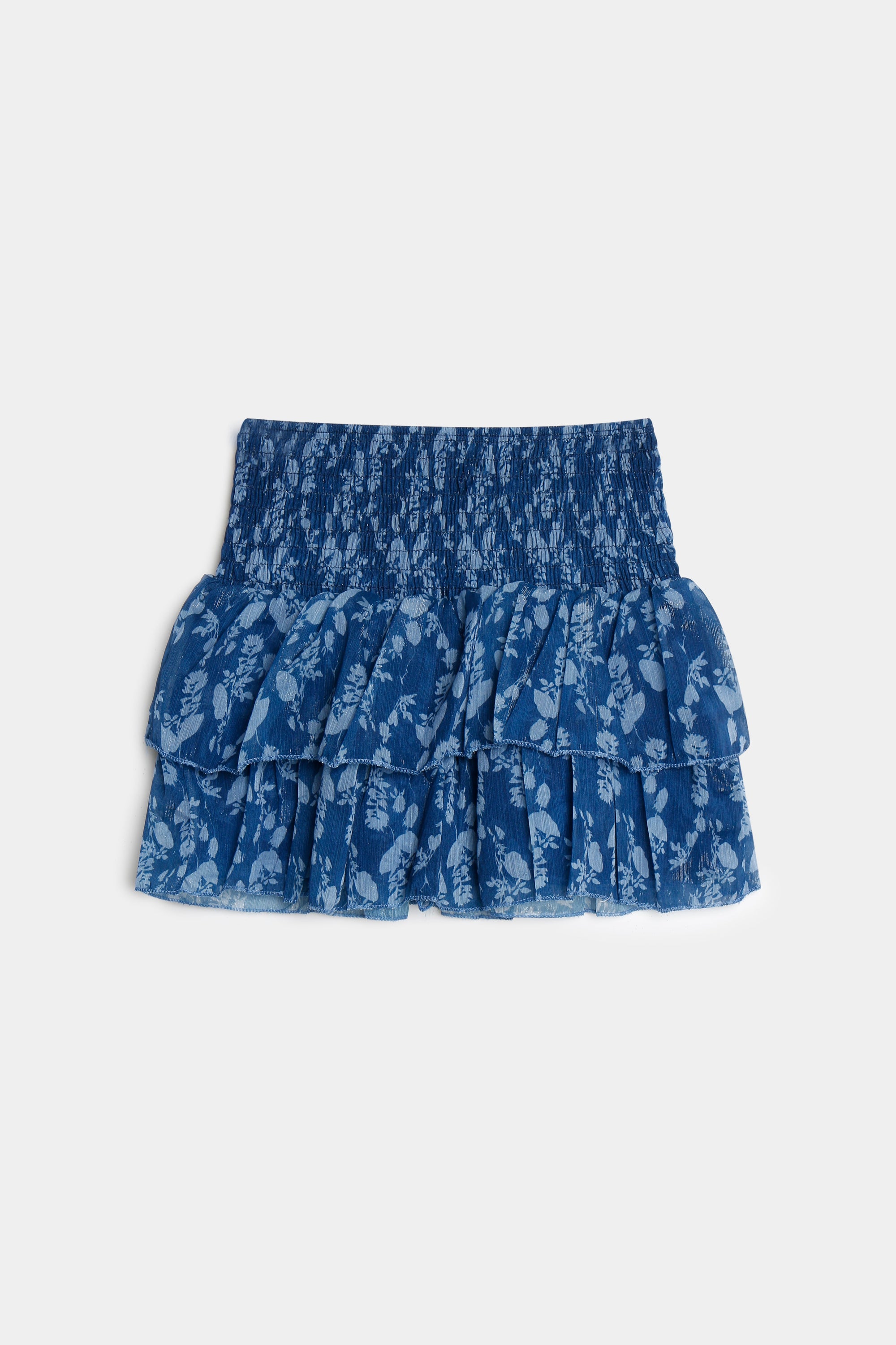 02. 02 jupe a volants florale taille haute smockee image 7