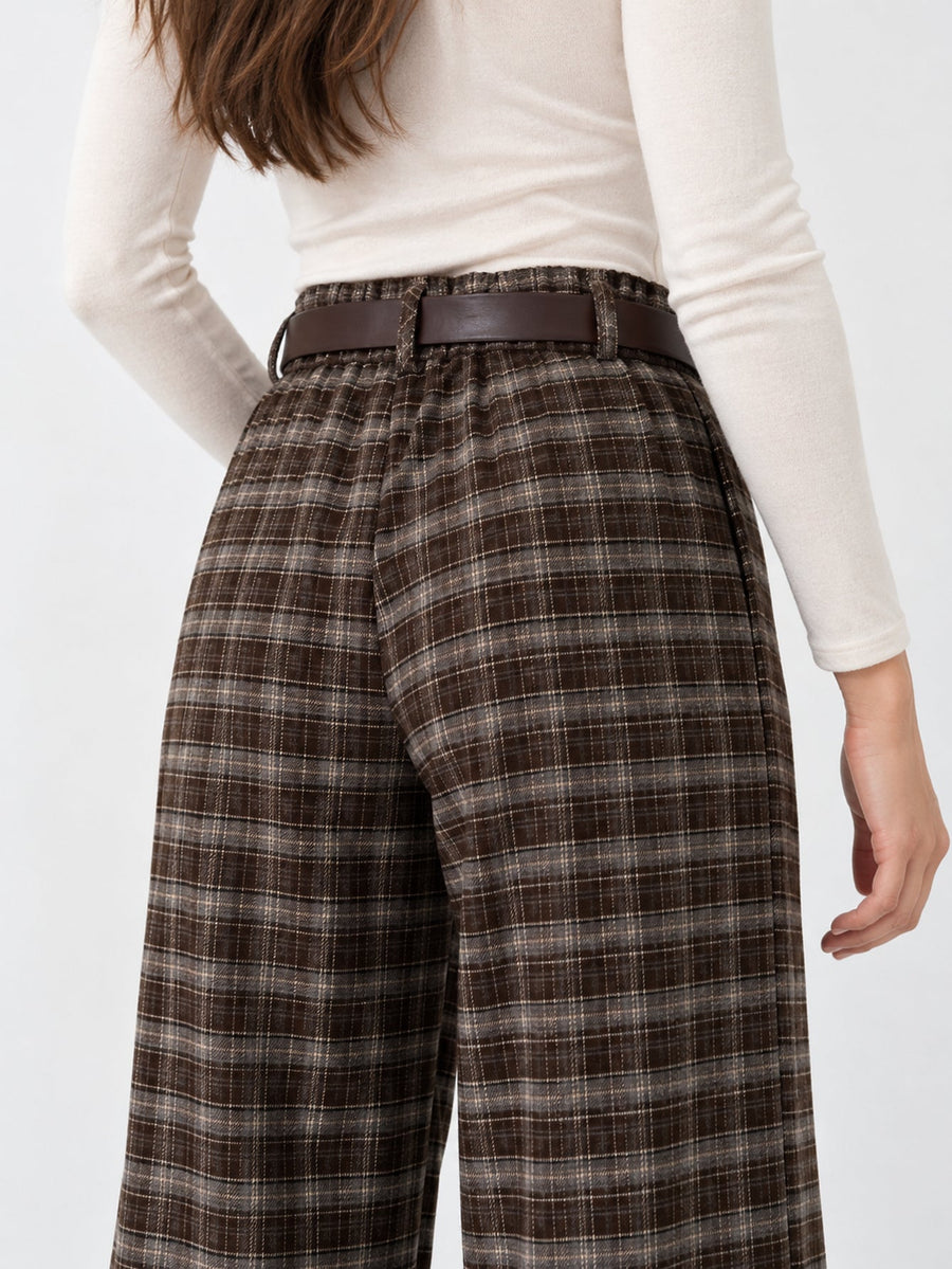 Dos taille élastiquée marron