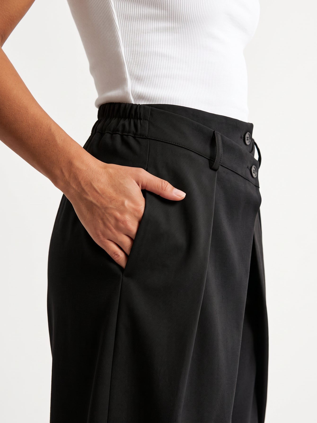 pantalon noir poche latérale