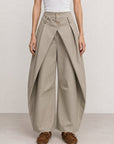 pantalon large kaki devant