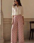 pantalon raye et fleuri dos elastique image 10
