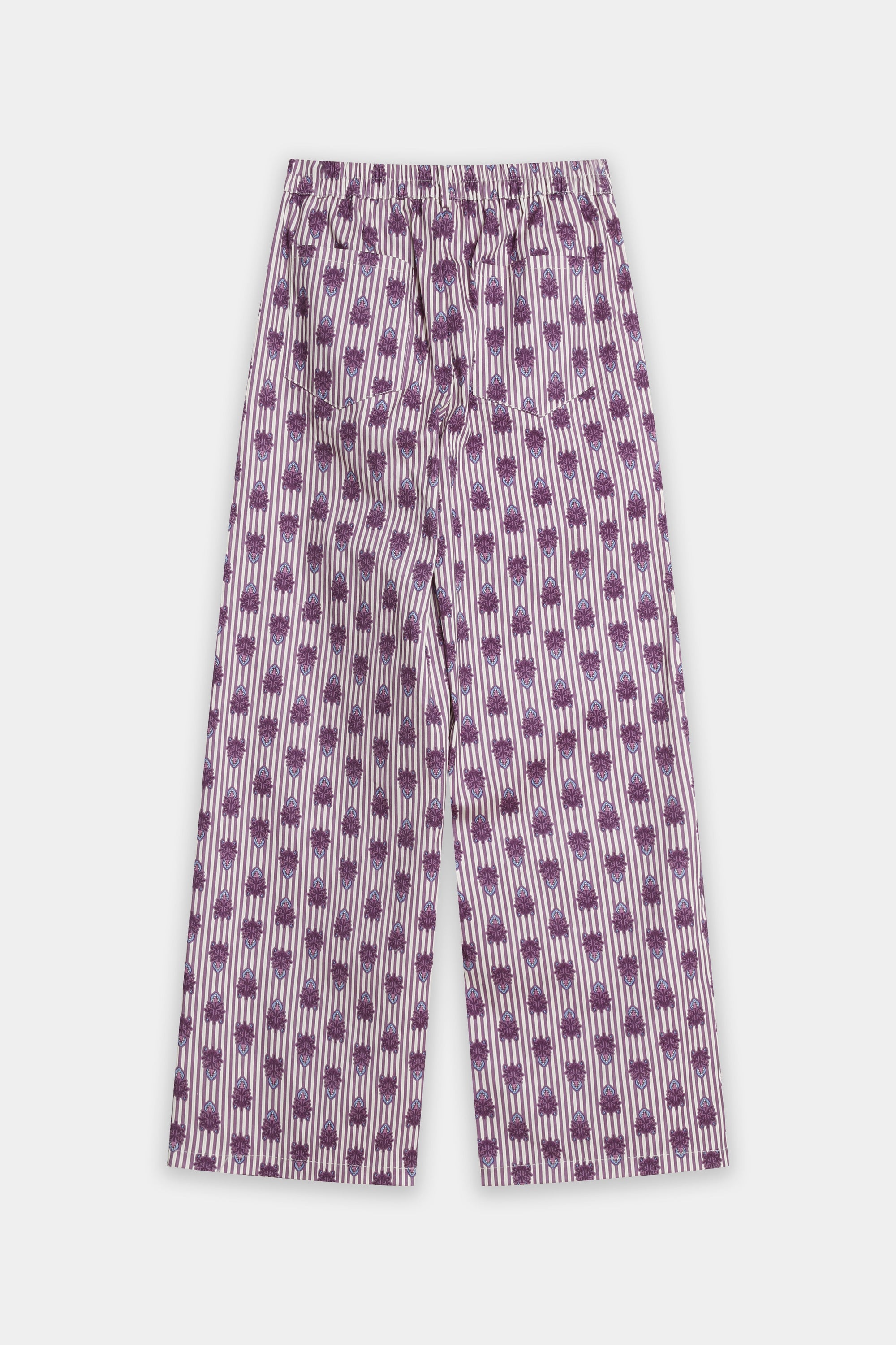 pantalon raye et fleuri dos elastique image 2
