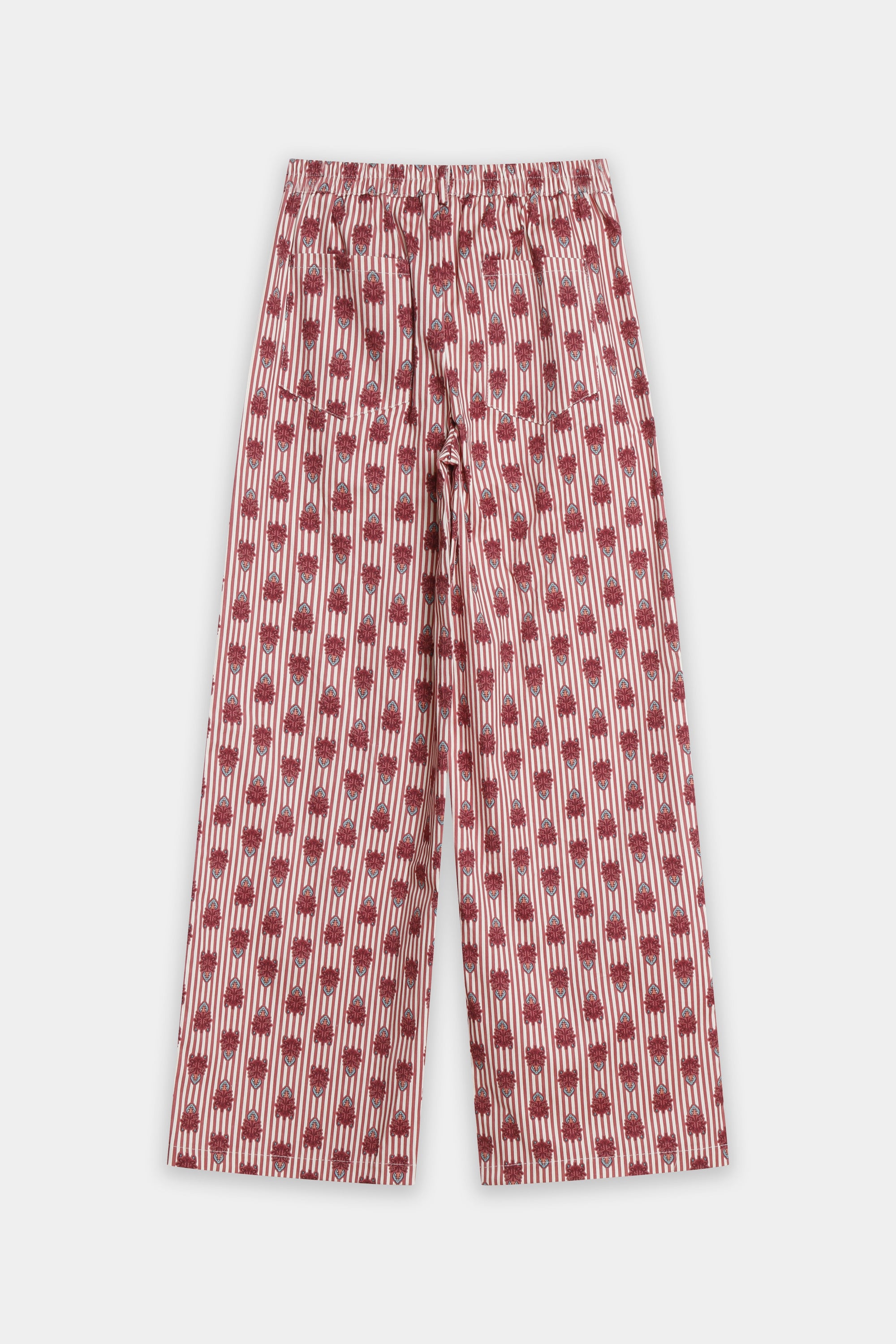 pantalon raye et fleuri dos elastique image 4