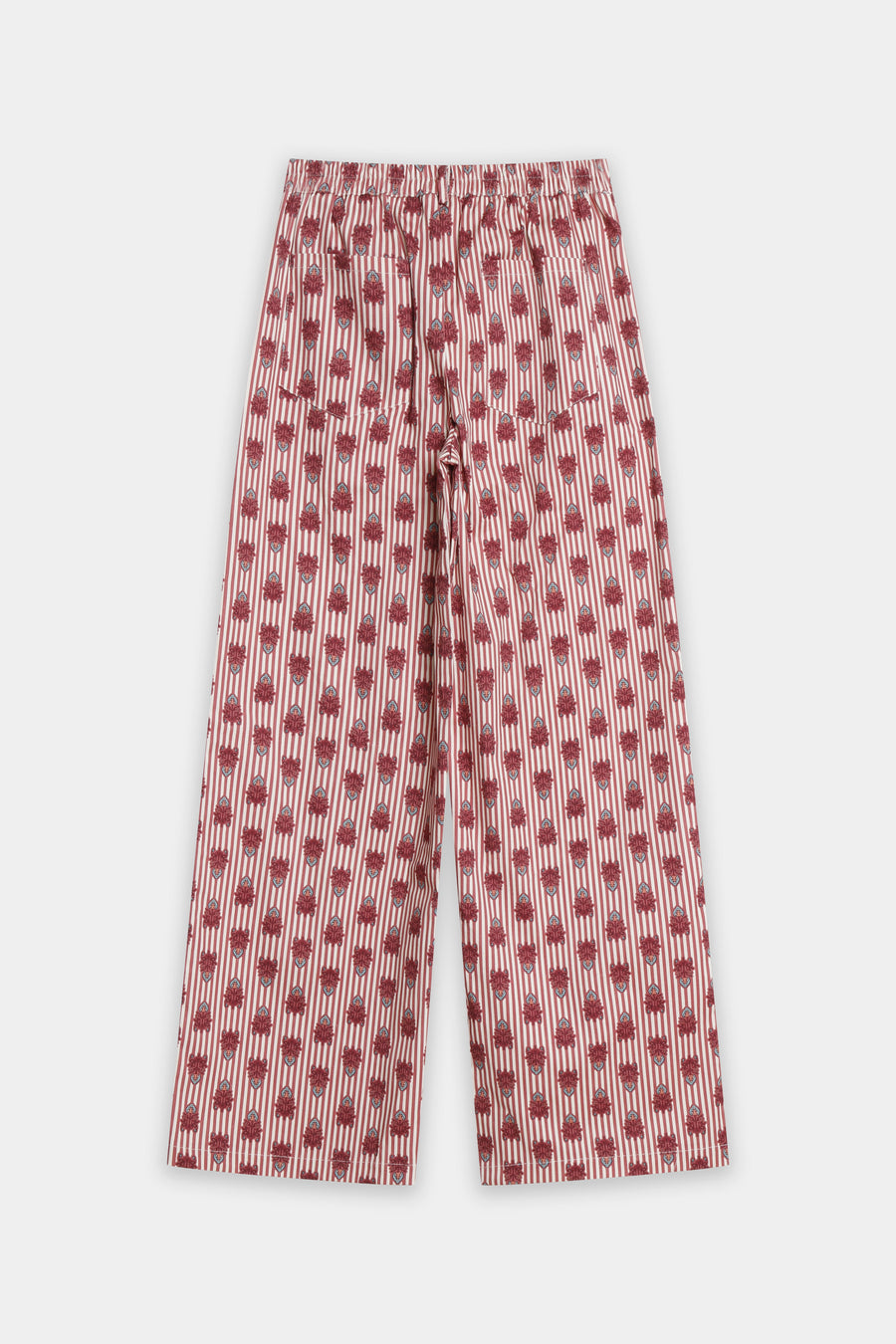 pantalon raye et fleuri dos elastique image 4