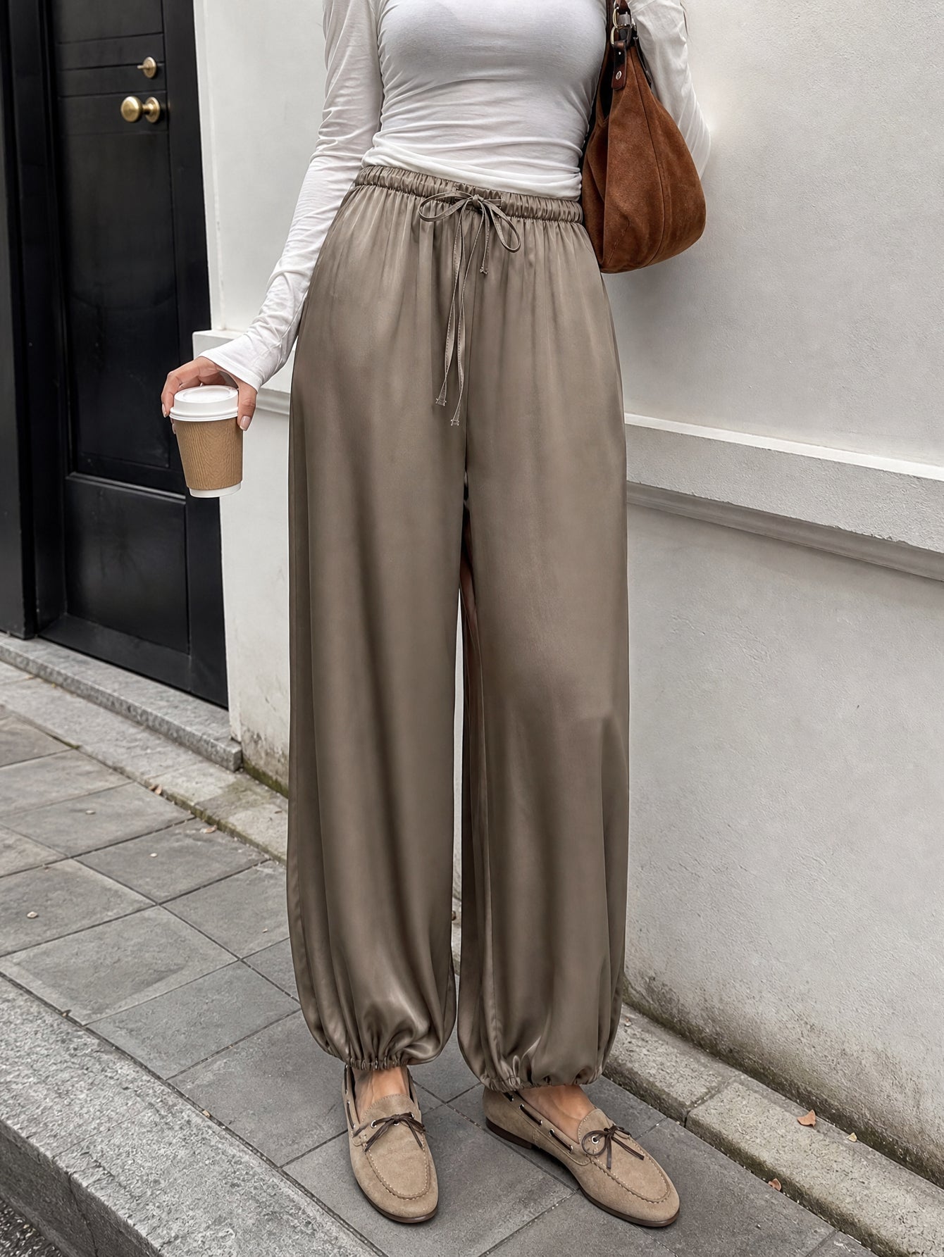 pantalon satiné CAPRI pour femme vue 01
