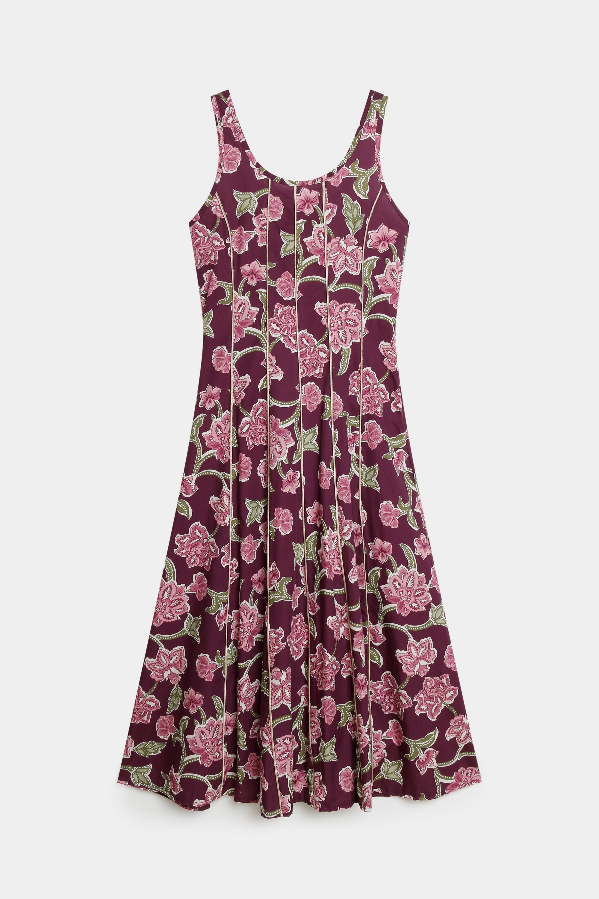 robe evasee fleurie en coton dos smocke image 3