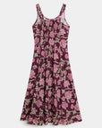 robe evasee fleurie en coton dos smocke image 4