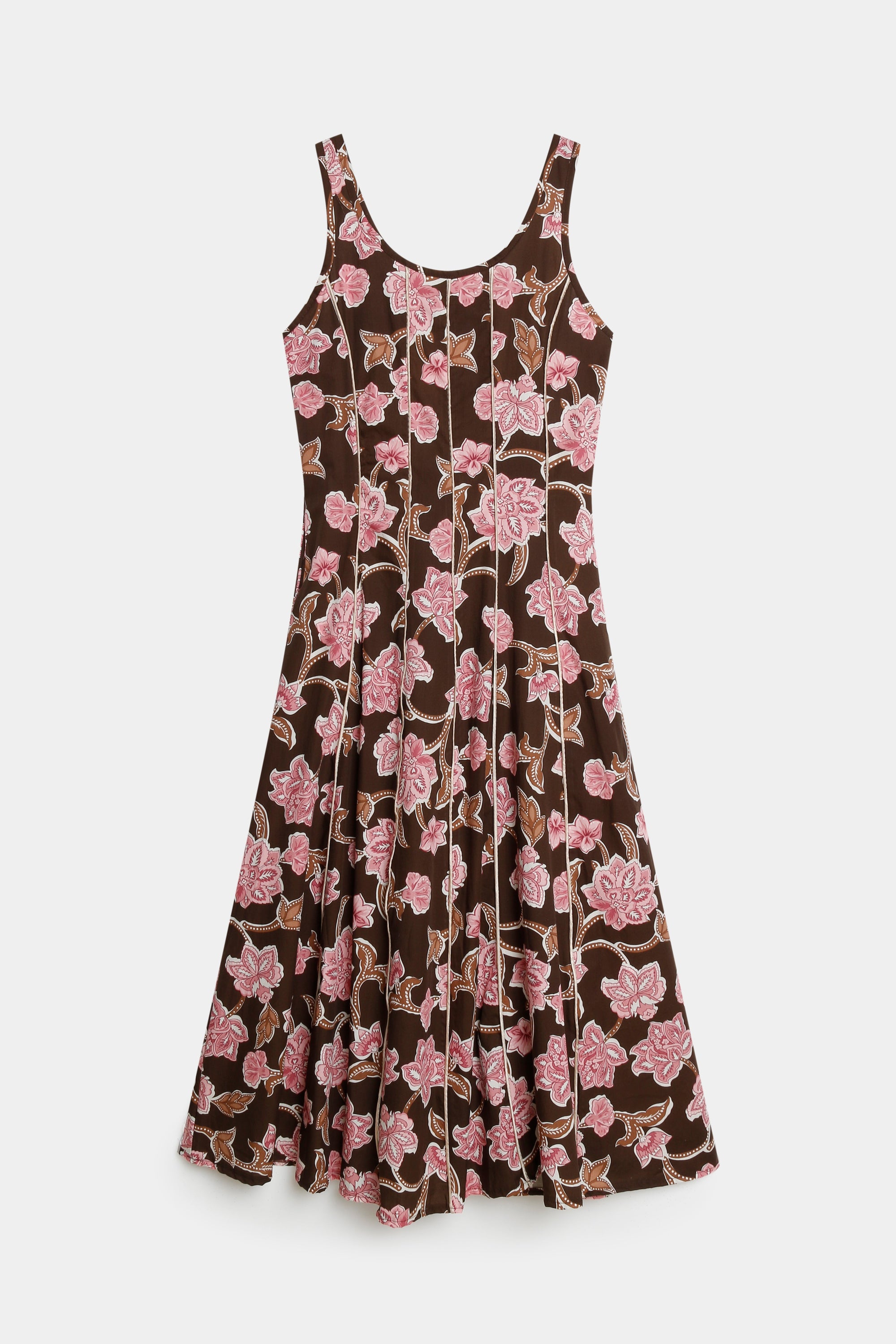 robe evasee fleurie en coton dos smocke image 6