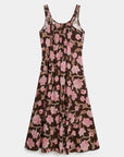 robe evasee fleurie en coton dos smocke image 7