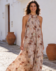 02. 02 robe imprimee midi col halter image 1