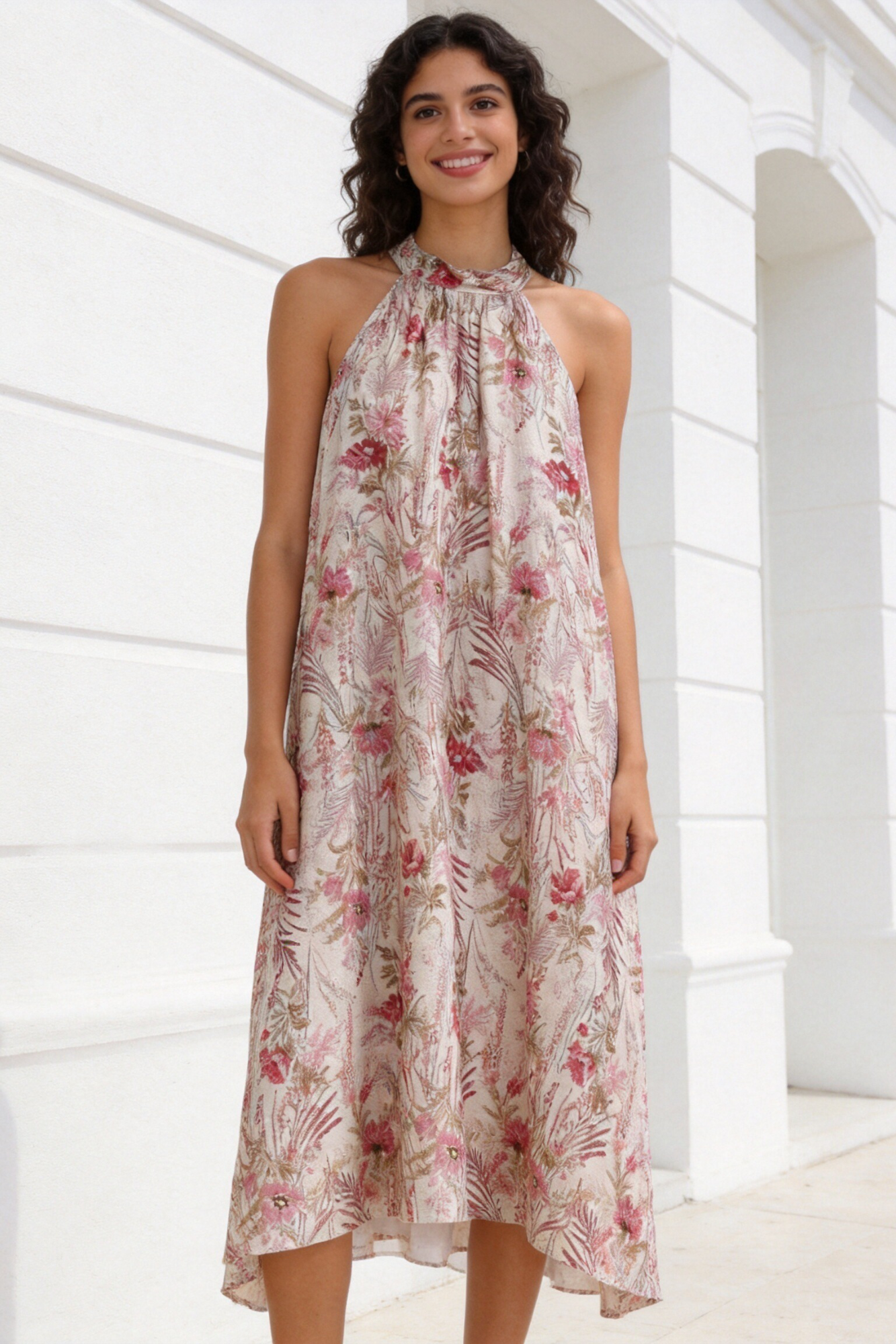 02. 02 robe imprimee midi col halter image 6