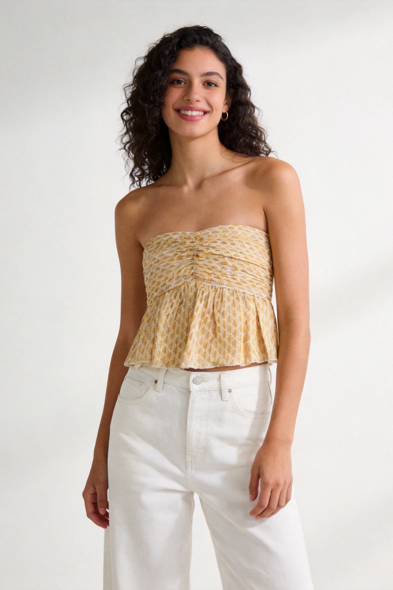 02. 02 t shirt smocke peplum imprime fluide image 1