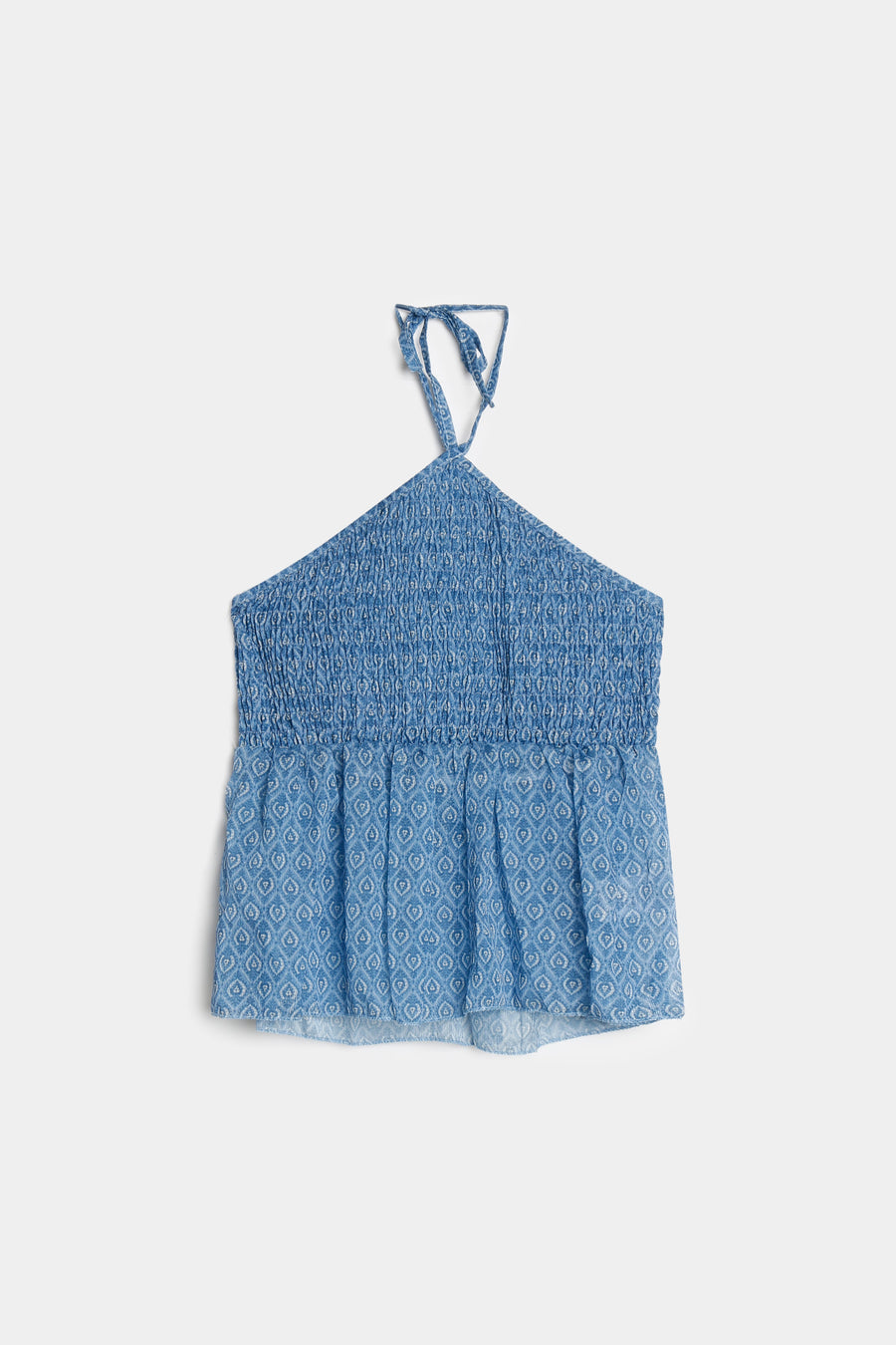 02. 02 t shirt dos nu smocke a nouer peplum imprime image 4