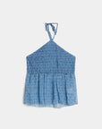 02. 02 t shirt dos nu smocke a nouer peplum imprime image 4