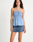02. 02 t shirt dos nu smocke a rayures peplum image 3
