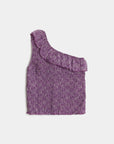 02. 02 t shirt une epaule smocke court volant fleuri image 4