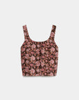 top fleuri boutonne en coton dos smocke image 4