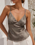 Détail tissu taupe jacquard
