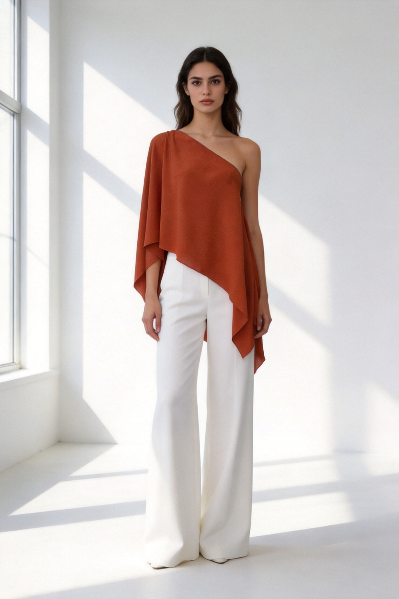 02. top une epaule asymetrique drape texture image 11