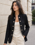 veste officier noire en situation