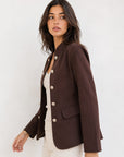veste officier marron profil