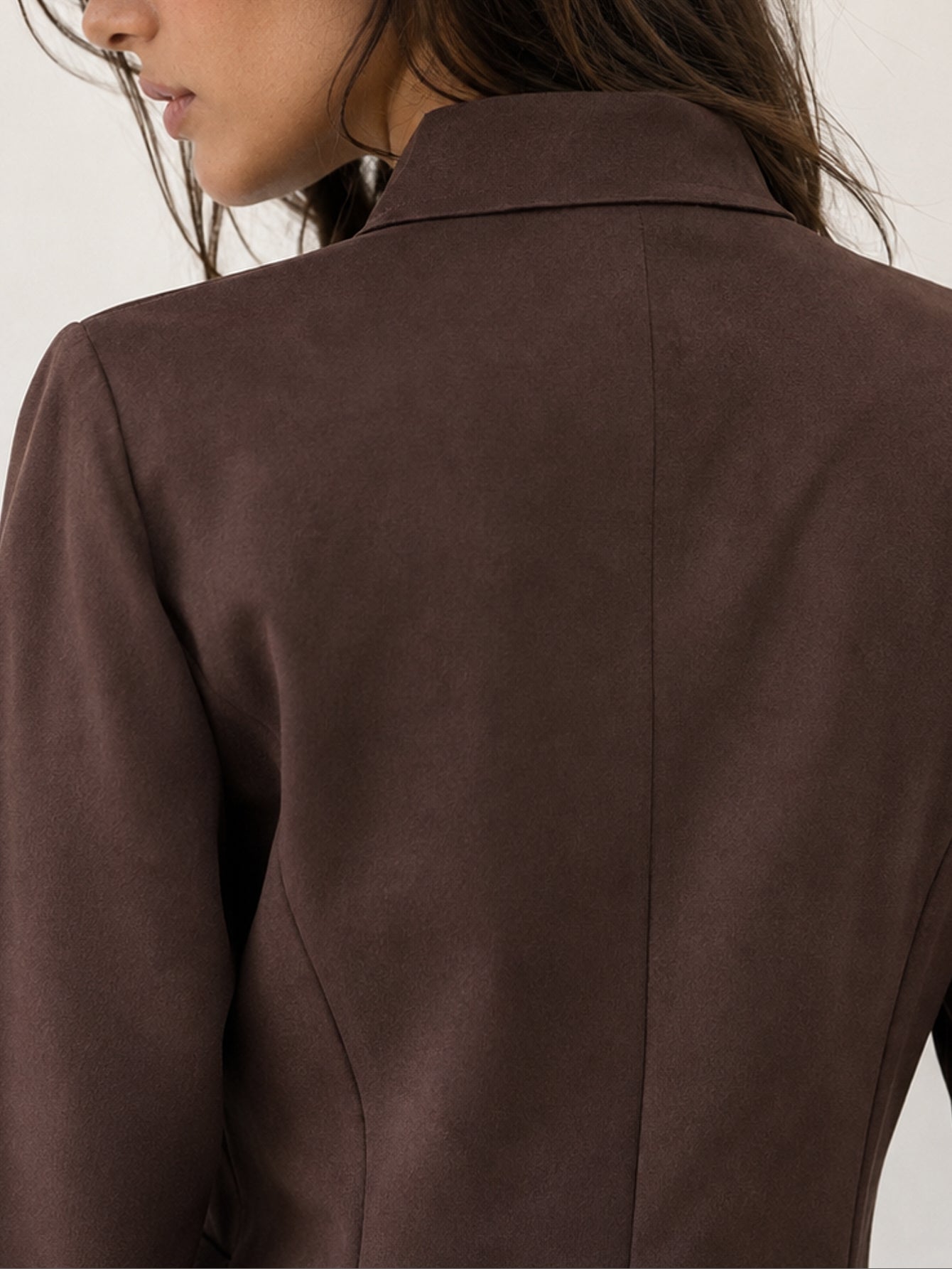 veste officier marron détail col au dos