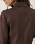 veste officier marron détail col au dos