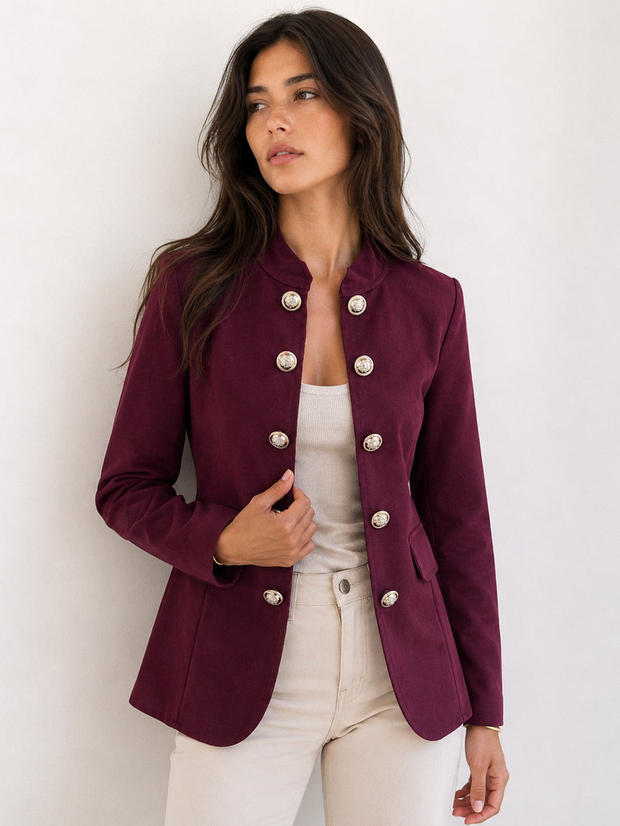 veste officier bordeaux face studio