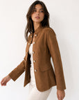 veste officier camel trois quarts