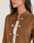 veste officier camel boutons dorés