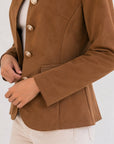 veste officier camel poche à rabat