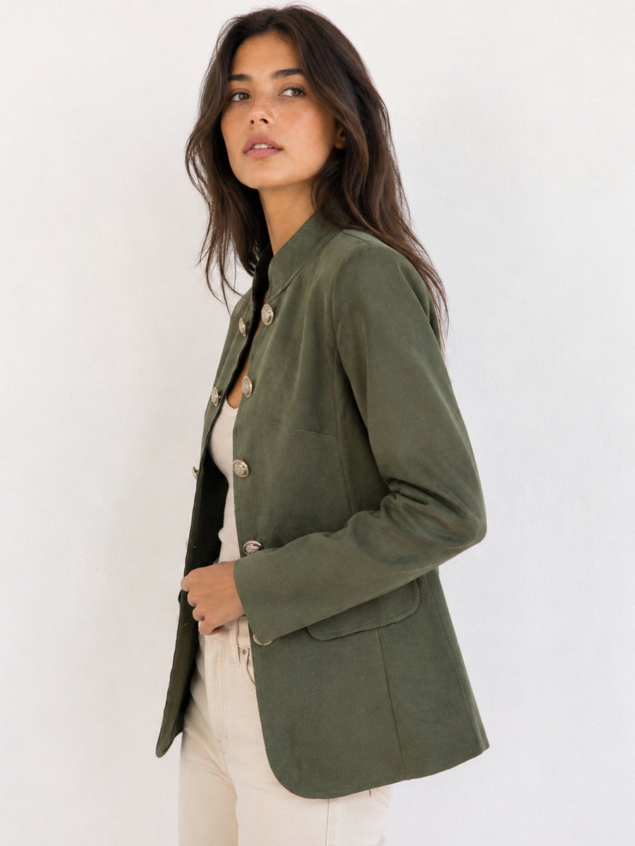 veste officier kaki trois quarts
