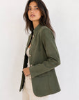 veste officier kaki trois quarts