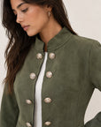 veste officier kaki boutons dorés