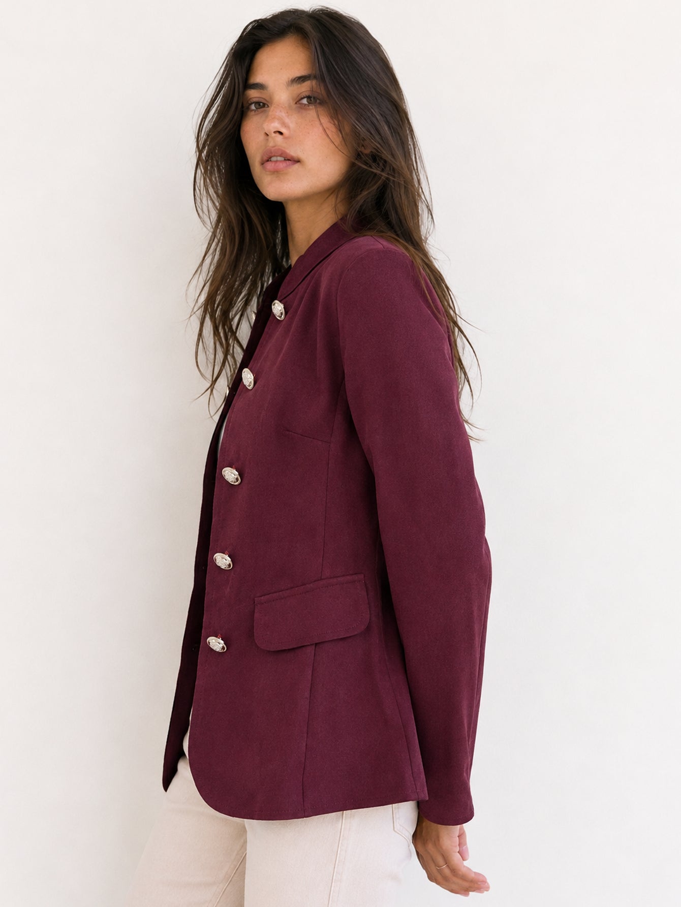 veste officier bordeaux profil