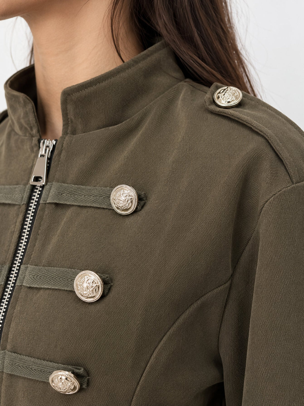 Veste officier détail épaulettes kaki