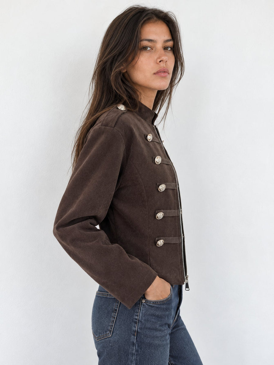 Veste officier profil marron