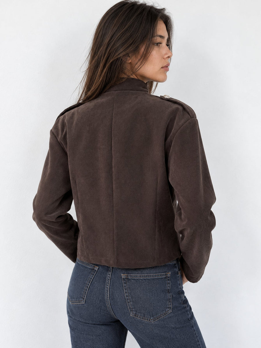 Veste officier dos marron