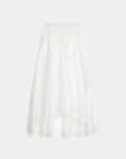 jupe tencel fluide femme blanc vue studio devant