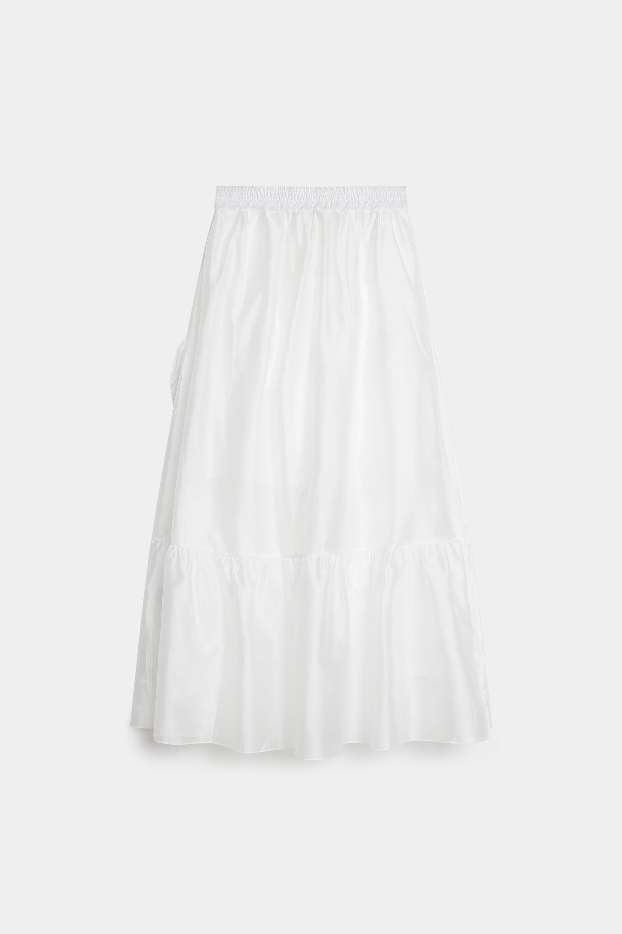 jupe tencel fluide femme blanc vue studio dos