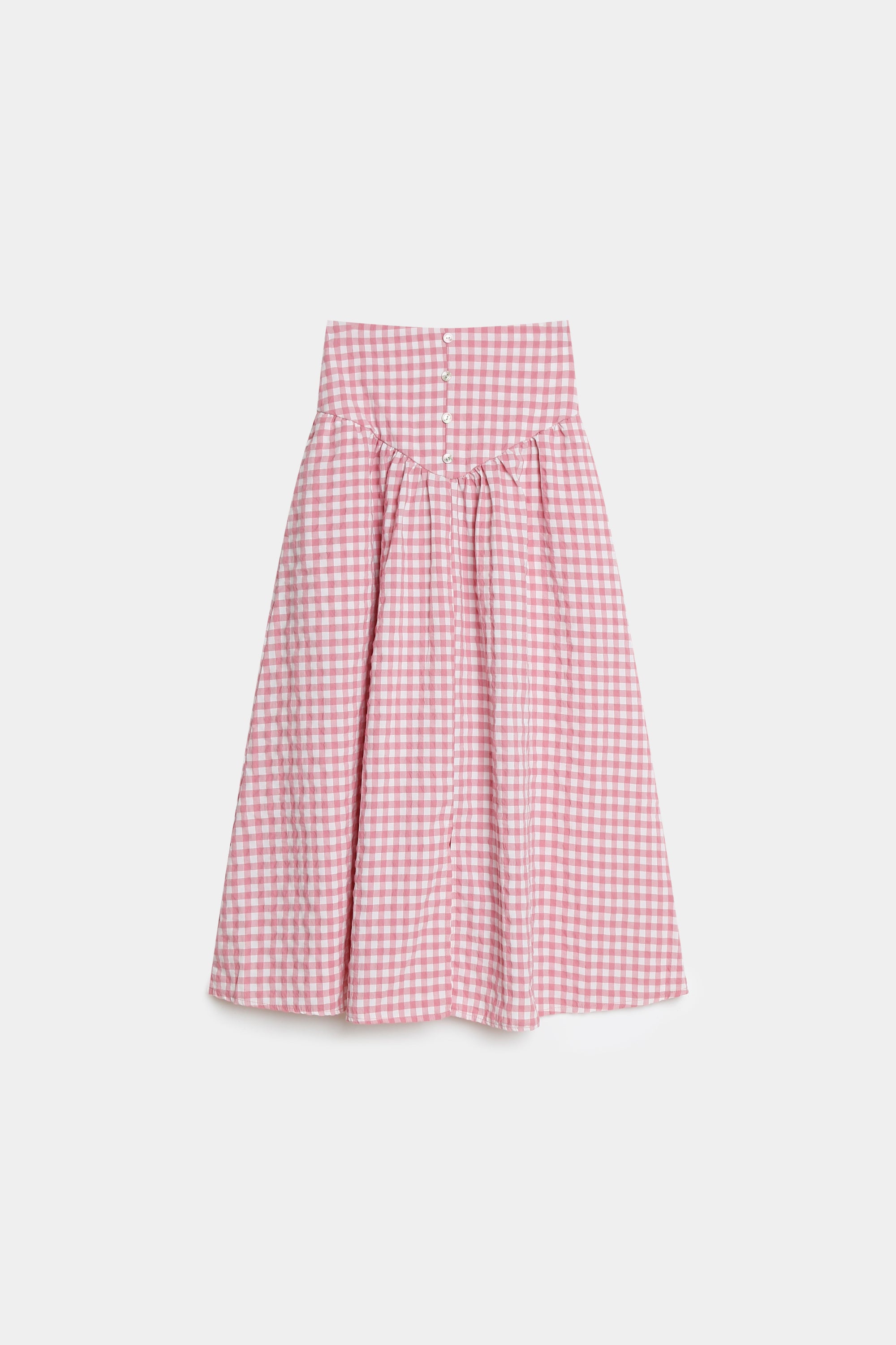 jupe à carreaux – vue de face rose