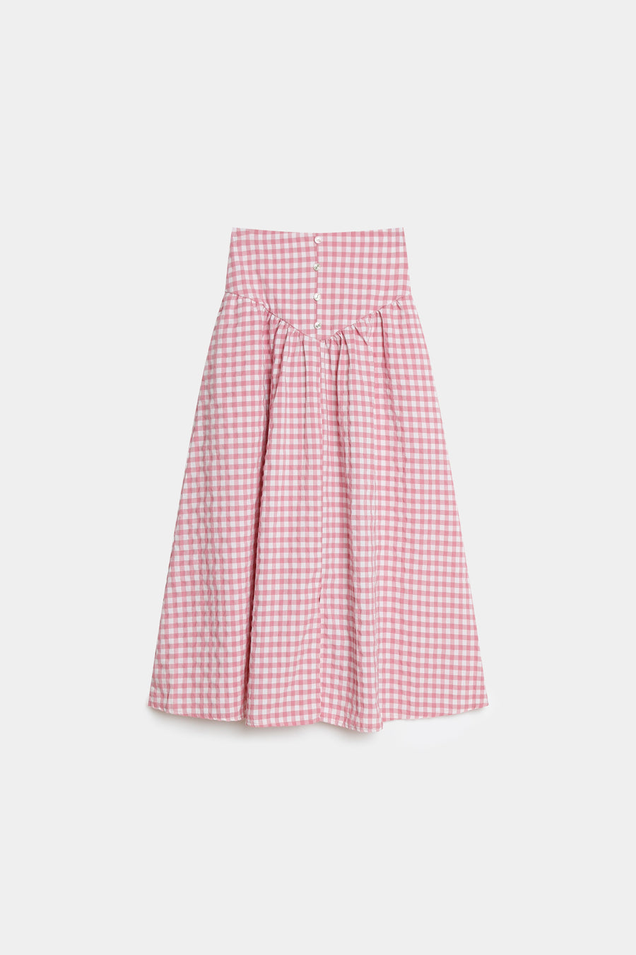 jupe à carreaux – vue de face rose