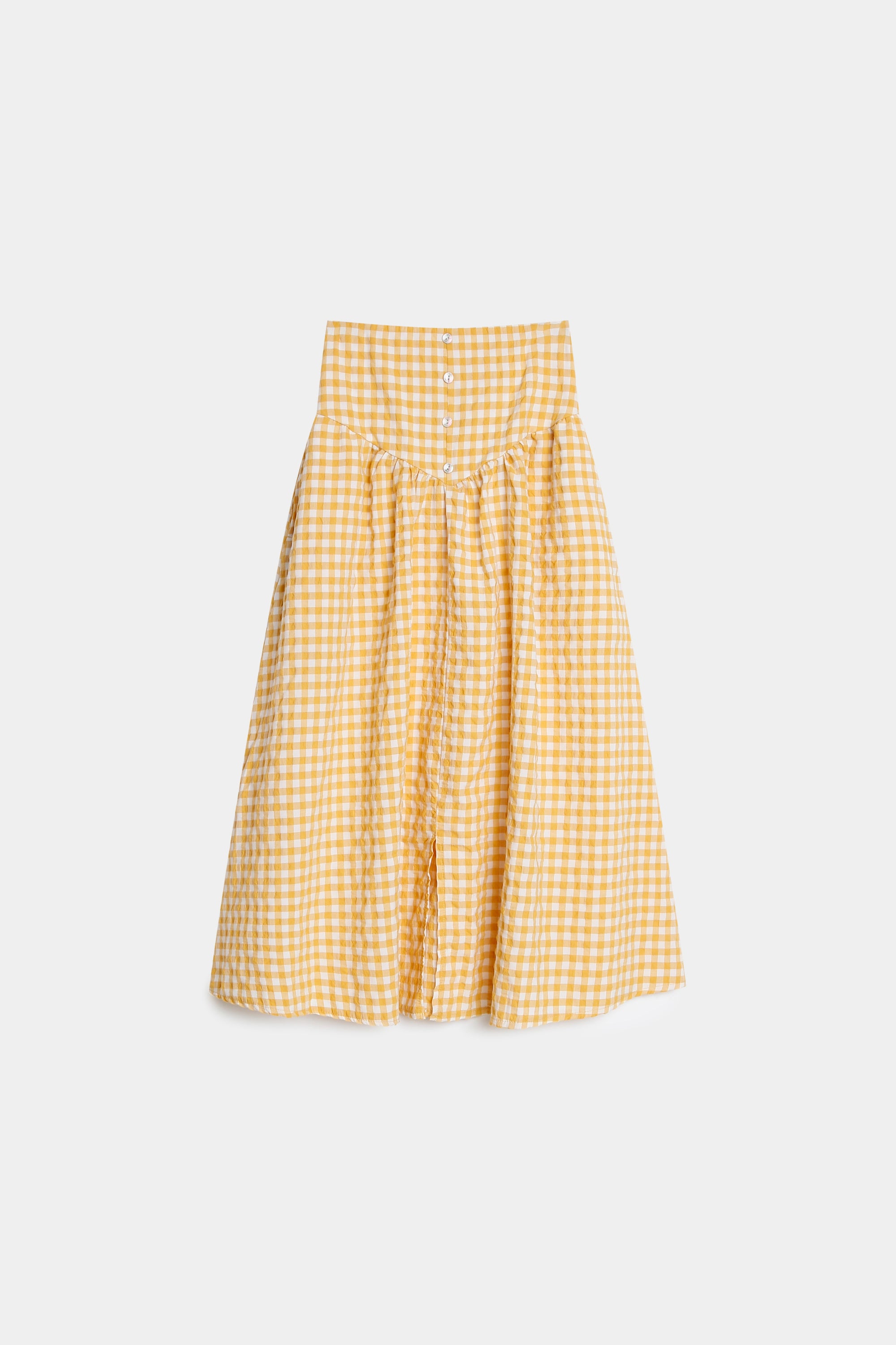jupe à carreaux – vue de face jaune