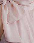 Détail nœud col top rose poudré