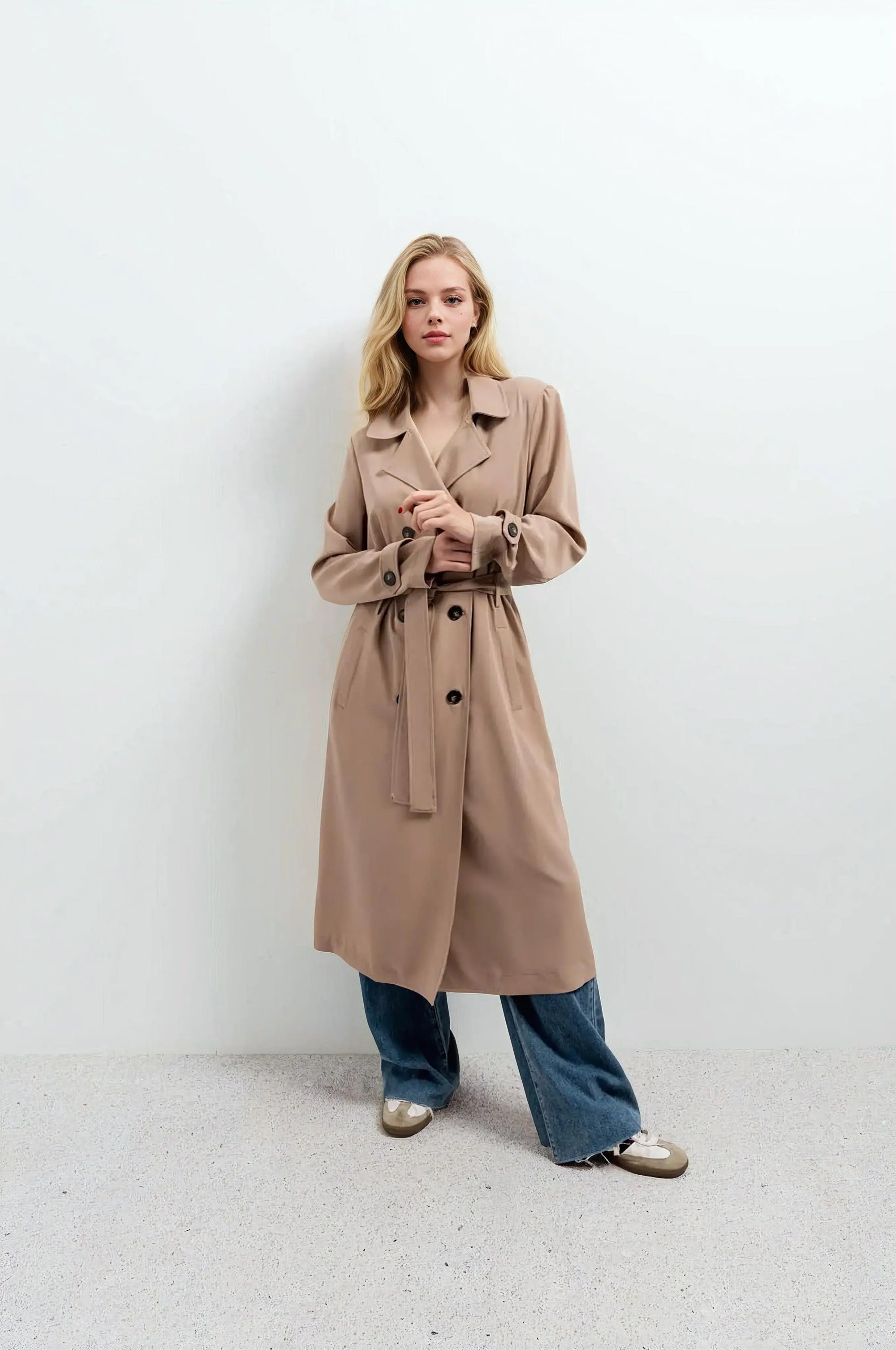 Manteau trench oversize avec ceinture Sapiato