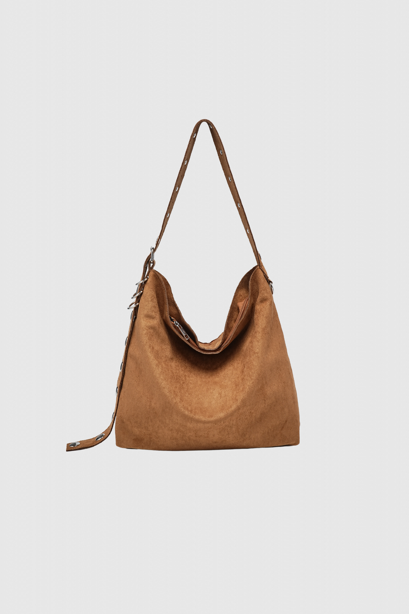 Sac à main simili cuir femme en marron clair, un accessoire pratique et tendance.