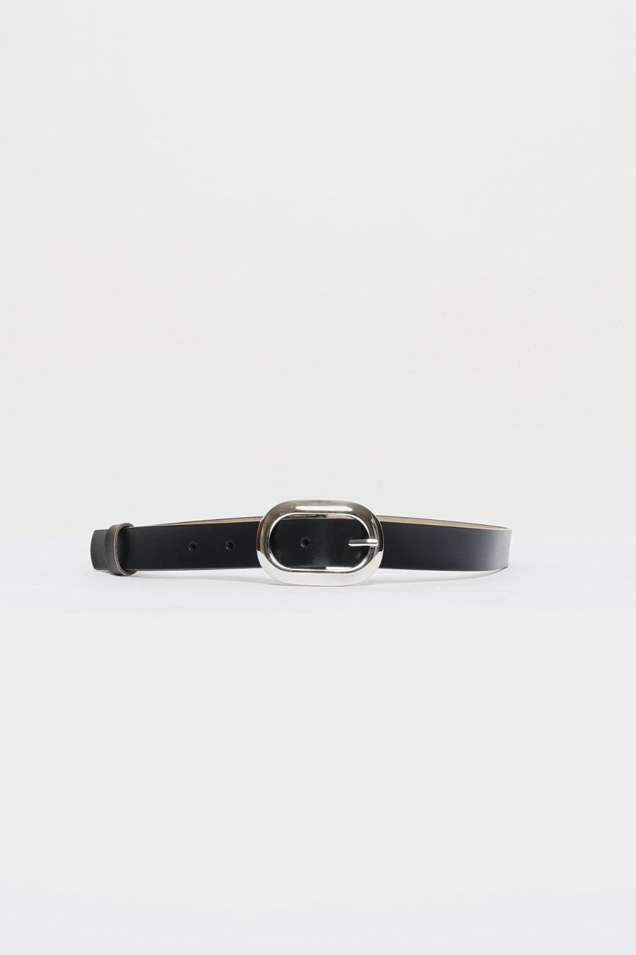 Ceinture femme noire ajustable – Boucle ovale élégante avec finition BLACK SILVER, parfaite pour toutes les occasions, ceinture noire femme.