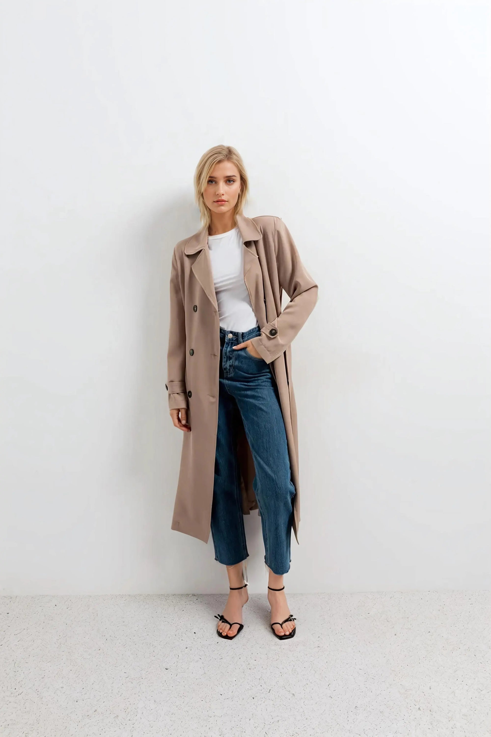 Manteau trench oversize avec ceinture Sapiato